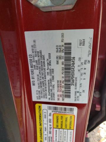 Photo 10 from auction – 2016 FORD FUSION SE with VIN 3FA6P0HDXGR346456