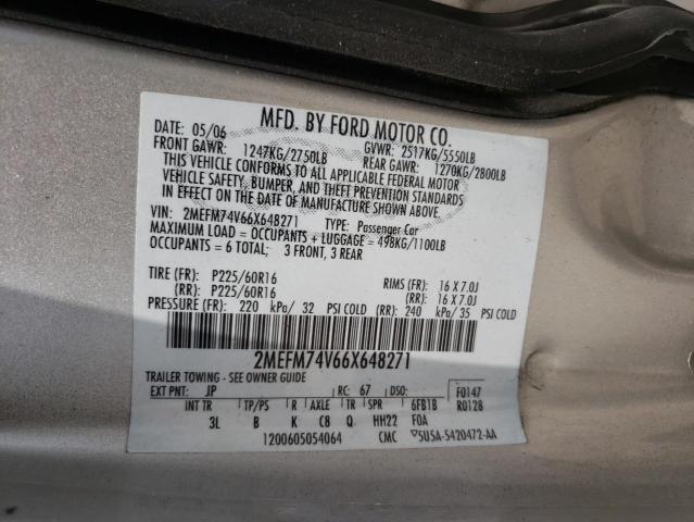 Photo 10 from auction – 2006 MERCURY GRAND MARQ with VIN 2MEFM74V66X648271