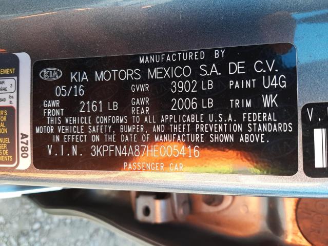 Photo 10 from auction – 2017 KIA FORTE EX with VIN 3KPFN4A87HE005416