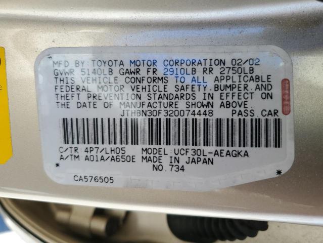 Photo 10 from auction – 2002 LEXUS LS 430 with VIN JTHBN30F320074448