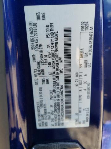 Photo 10 from auction – 2013 FORD ESCAPE SE with VIN 1FMCU0GX3DUC98784