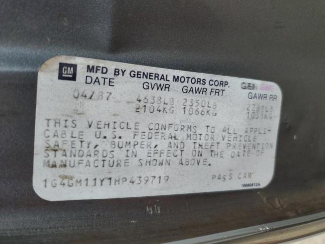 Photo 10 from auction – 1987 BUICK REGAL LIMI with VIN 1G4GM11Y1HP439719