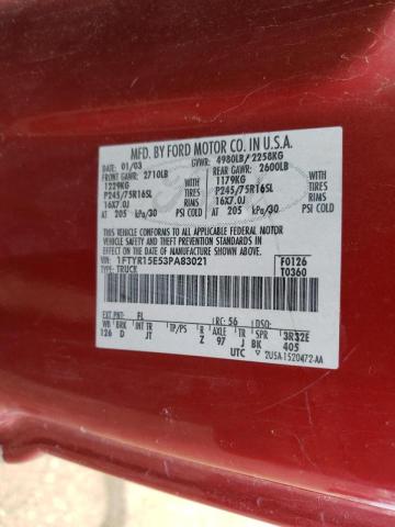 Photo 10 from auction – 2003 FORD RANGER SUP with VIN 1FTYR15E53PA83021