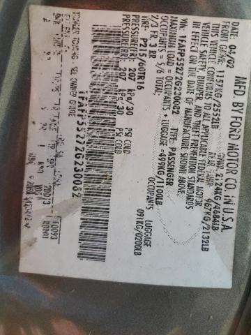 Foto 10 de la subasta – 2002 FORD TAURUS SES con VIN 1FAFP55272G230082