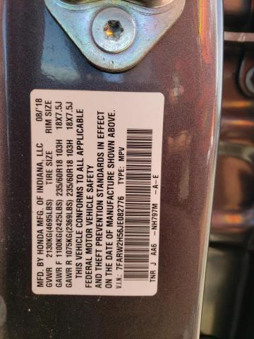 Photo 10 from auction – 2018 HONDA CR-V EX with VIN 7FARW2H56JE082776
