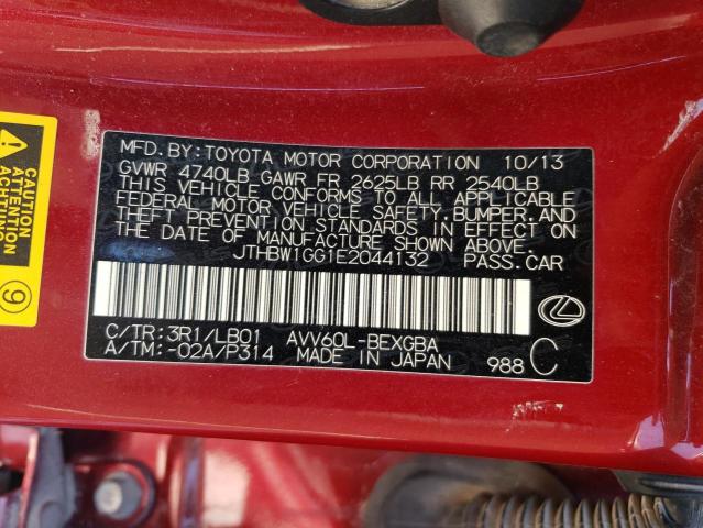 Photo 10 from auction – 2014 LEXUS ES 300H with VIN JTHBW1GG1E2044132