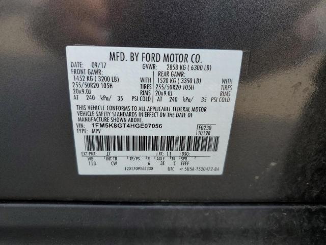 Photo 10 from auction – 2017 FORD EXPLORER S with VIN 1FM5K8GT4HGE07056