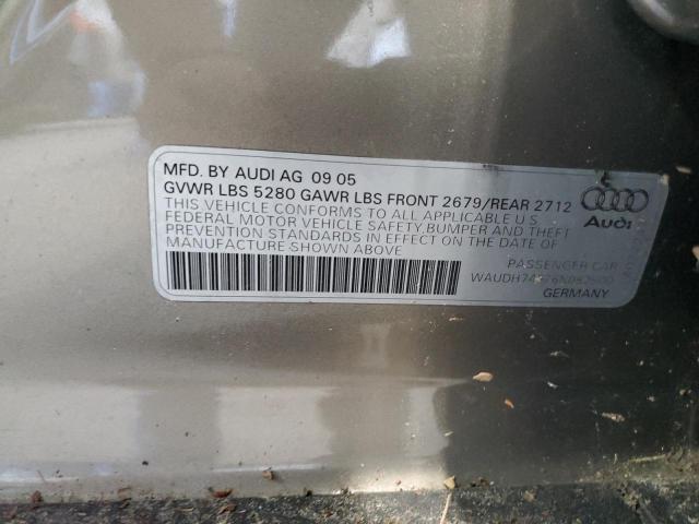 Photo 10 from auction – 2006 AUDI A6 3.2 QUA with VIN WAUDH74F76N082500