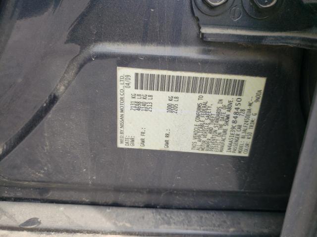 Photo 10 from auction – 2009 NISSAN MAXIMA S with VIN 1N4AA51E39C848450