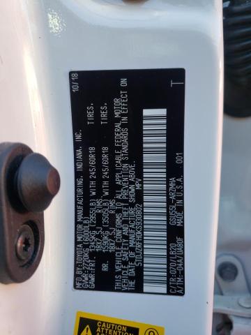 Photo 10 from auction – 2019 TOYOTA HIGHLANDER with VIN 5TDJZRFH0KS930802