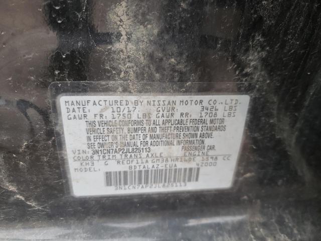 Photo 10 from auction – 2018 NISSAN VERSA S with VIN 3N1CN7AP2JL825113