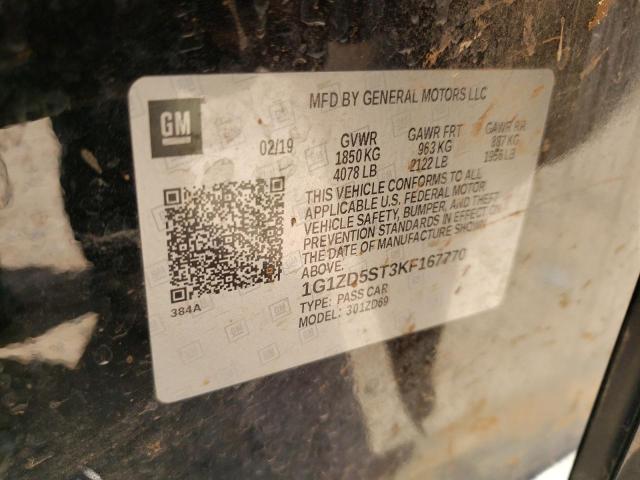 Photo 10 from auction – 2019 CHEVROLET MALIBU LT with VIN 1G1ZD5ST3KF167770