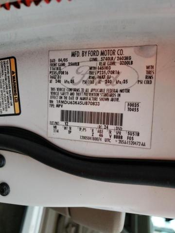 Photo 10 from auction – 2005 FORD EXPLORER X with VIN 1FMDU63K45UB70833