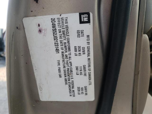 Photo 10 from auction – 2002 BUICK CENTURY CU with VIN 2G4WS52J021231491