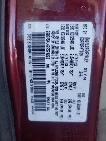 Photo 10 from auction – 2002 DODGE GRAND CARA with VIN 2B8GP54L42R574262