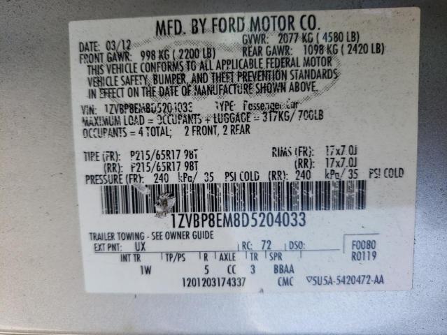 Photo 10 from auction – 2013 FORD MUSTANG with VIN 1ZVBP8EM8D5204033
