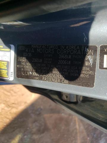 Photo 10 from auction – 2016 KIA FORTE EX with VIN KNAFX5A80G5626312