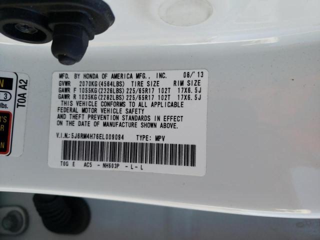 Photo 10 from auction – 2014 HONDA CR-V EXL with VIN 5J6RM4H76EL009094