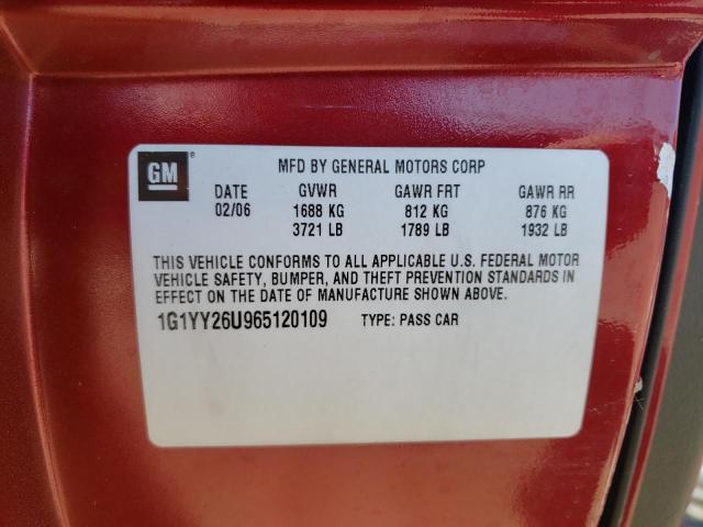 Photo 10 from auction – 2006 CHEVROLET CORVETTE with VIN 1G1YY26U965120109