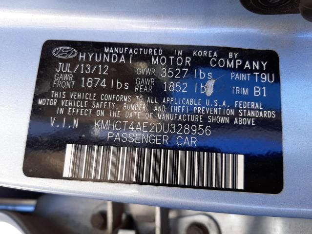 Photo 10 from auction – 2013 HYUNDAI ACCENT GLS with VIN KMHCT4AE2DU328956