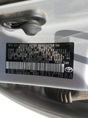 Photo 10 from auction – 2014 TOYOTA COROLLA L with VIN 5YFBURHEXEP136599