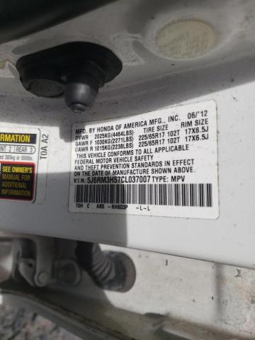 Photo 10 from auction – 2012 HONDA CR-V EX with VIN 5J6RM3H57CL037007