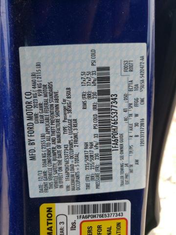 Photo 10 from auction – 2014 FORD FUSION SE with VIN 1FA6P0H76E5377343