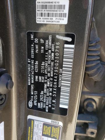 Photo 10 from auction – 2013 KIA OPTIMA EX with VIN 5XXGN4A79DG210796