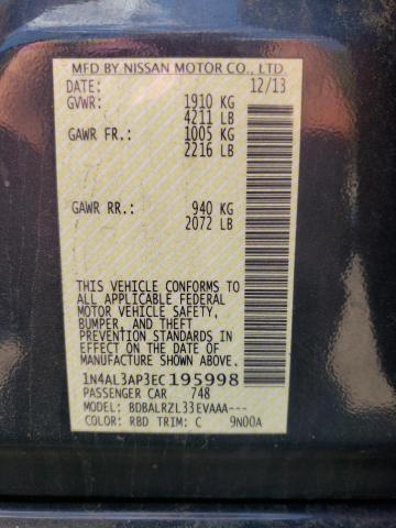 Photo 10 from auction – 2014 NISSAN ALTIMA 2.5 with VIN 1N4AL3AP3EC195998