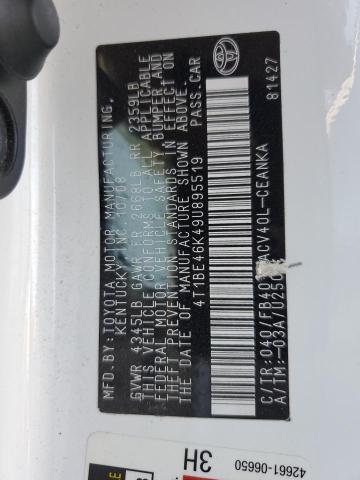 Photo 10 from auction – 2009 TOYOTA CAMRY BASE with VIN 4T1BE46K49U895519