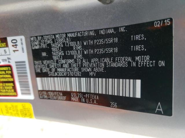 Photo 10 from auction – 2015 TOYOTA SIENNA LE with VIN 5TDJK3DCXFS101282