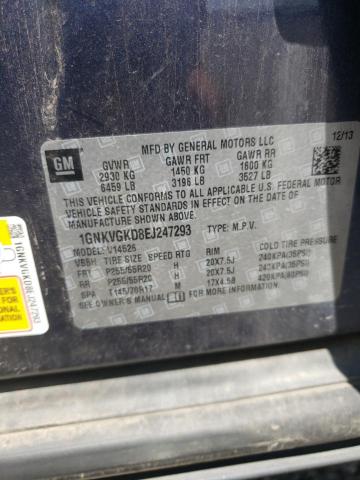 Photo 10 from auction – 2014 CHEVROLET TRAVERSE L with VIN 1GNKVGKD8EJ247293
