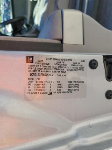 Photo 10 from auction – 2006 CHEVROLET EQUINOX LS with VIN 2CNDL23F066192892