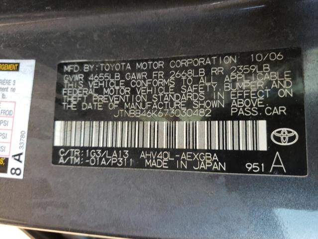 Photo 10 from auction – 2007 TOYOTA CAMRY HYBR with VIN JTNBB46K673030482