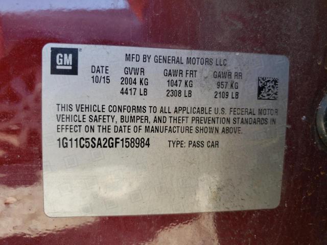Photo 10 from auction – 2016 CHEVROLET MALIBU LIM with VIN 1G11C5SA2GF158984