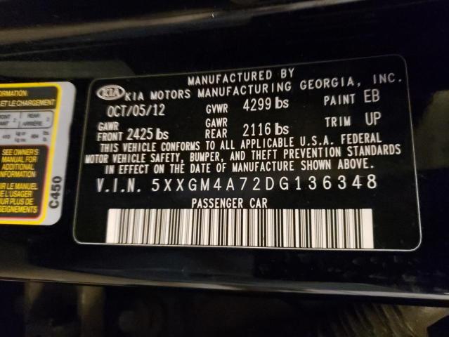 Photo 10 from auction – 2013 KIA OPTIMA LX with VIN 5XXGM4A72DG136348