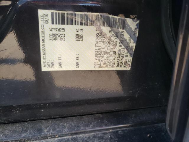 Photo 10 from auction – 2011 NISSAN MAXIMA S with VIN 1N4AA5AP0BC801738