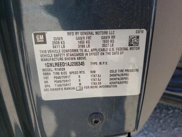 Photo 10 from auction – 2010 CHEVROLET TRAVERSE L with VIN 1GNLREED1AJ206345