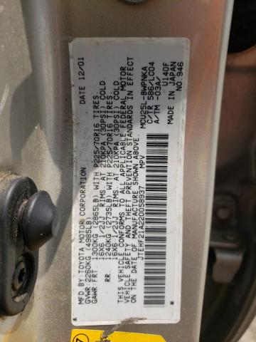 Photo 10 from auction – 2002 TOYOTA HIGHLANDER with VIN JTEHF21A220058937