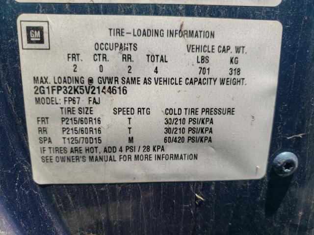 Photo 10 from auction – 1997 CHEVROLET CAMARO BAS with VIN 2G1FP32K5V2144616