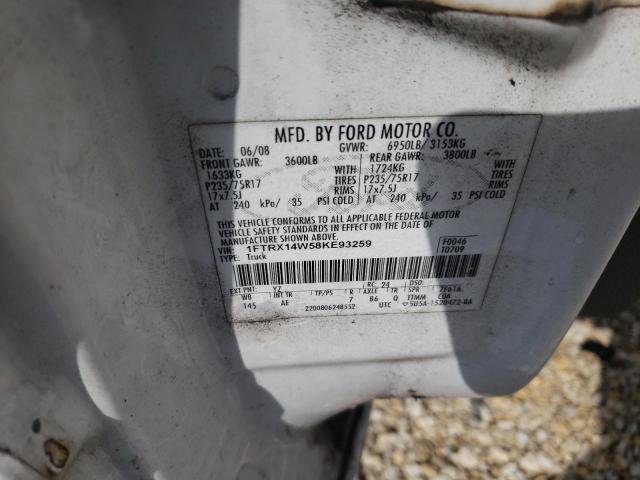 Photo 10 from auction – 2008 FORD F150 with VIN 1FTRX14W58KE93259
