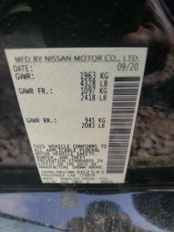Photo 10 from auction – 2021 NISSAN ALTIMA S with VIN 1N4BL4BV7MN302545