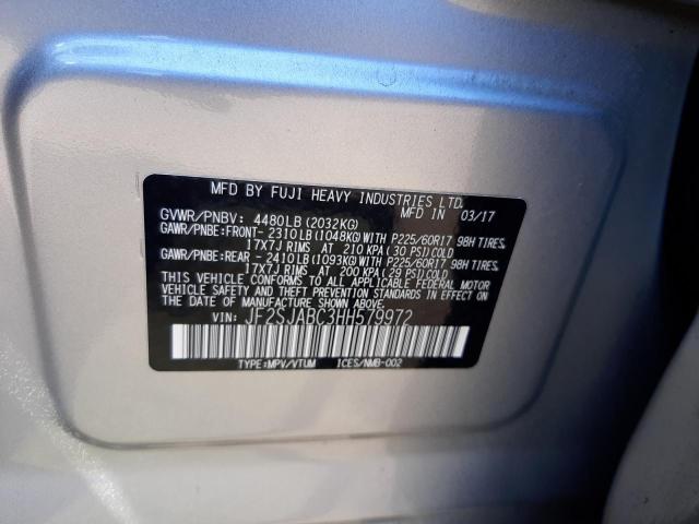 Photo 10 from auction – 2017 SUBARU FORESTER 2 with VIN JF2SJABC3HH579972