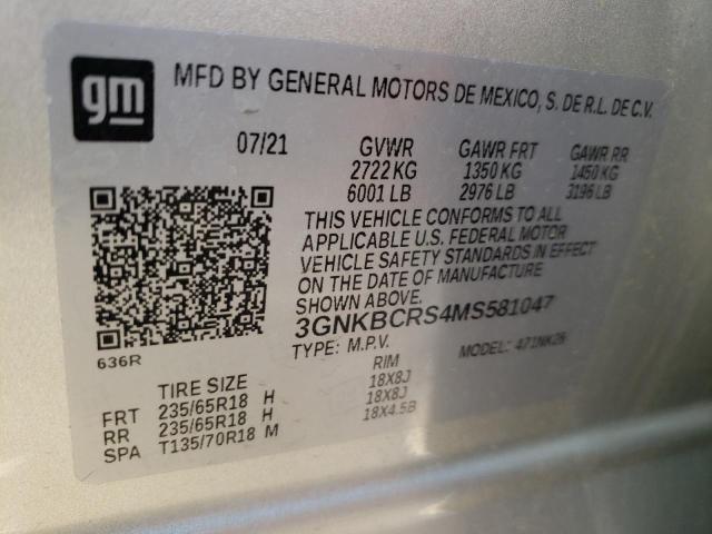 Photo 10 from auction – 2021 CHEVROLET BLAZER 2LT with VIN 3GNKBCRS4MS581047