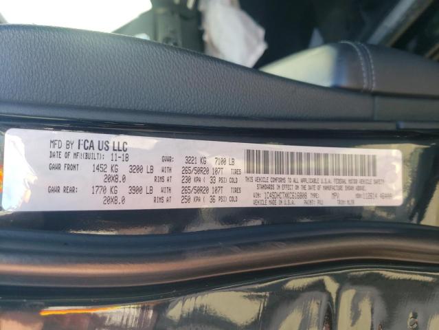 Photo 10 from auction – 2019 DODGE DURANGO R/ with VIN 1C4SDHCTXKC616808
