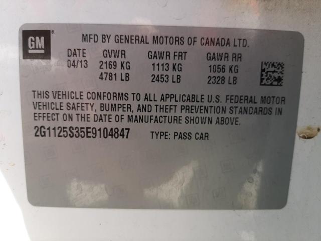 Photo 10 from auction – 2014 CHEVROLET IMPALA LT with VIN 2G1125S35E9104847