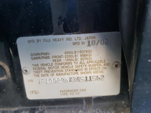 Photo 10 from auction – 2003 SUBARU IMPREZA WR with VIN JF1GD296X3G511562