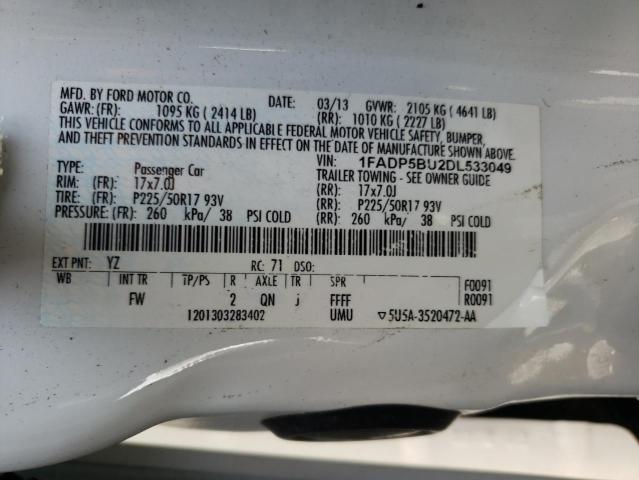 Photo 10 from auction – 2013 FORD C-MAX SEL with VIN 1FADP5BU2DL533049
