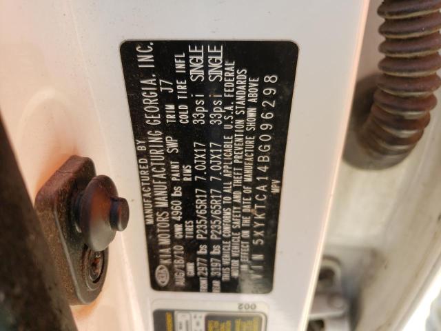 Photo 10 from auction – 2011 KIA SORENTO BA with VIN 5XYKTCA14BG096298