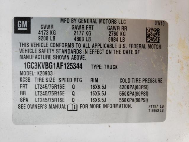 Photo 10 from auction – 2010 CHEVROLET SILVERADO with VIN 1GC3KVBG1AF125344